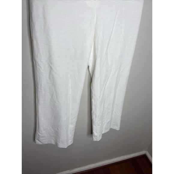 Veronica Beard Jeanne Grain de Poudre Wide Leg White Pants Size 8 - Picture 4 of 11